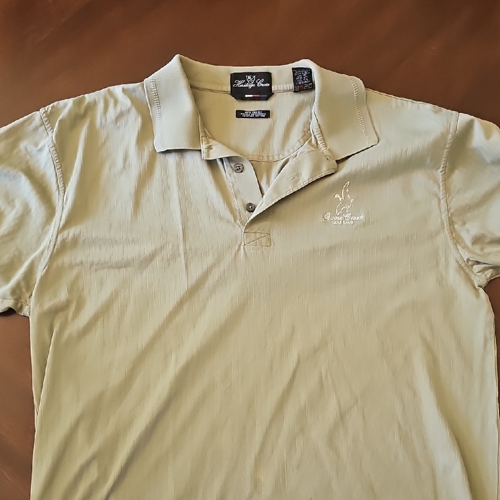 Heritage Men's Olive Green Polo with Embroidered Logo